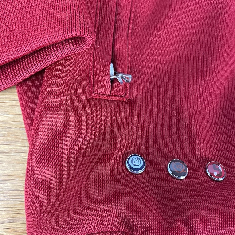 Rocawear Reversible Track Jacket Mens Large Red Brown Colorblock Y2K Hip Hop L - Picture 11 of 16